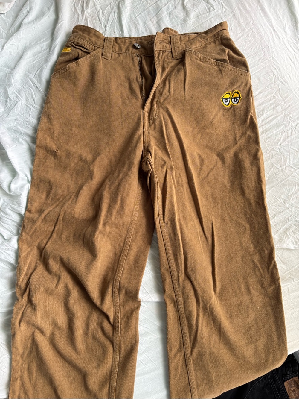 Krooked skateboards tan pants